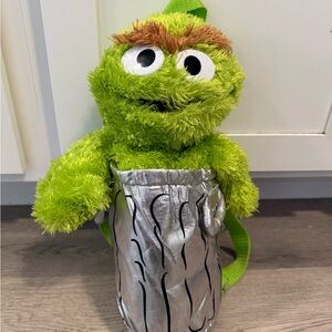 Oscar the Grouch Sesame Street Plush Backpack 14”